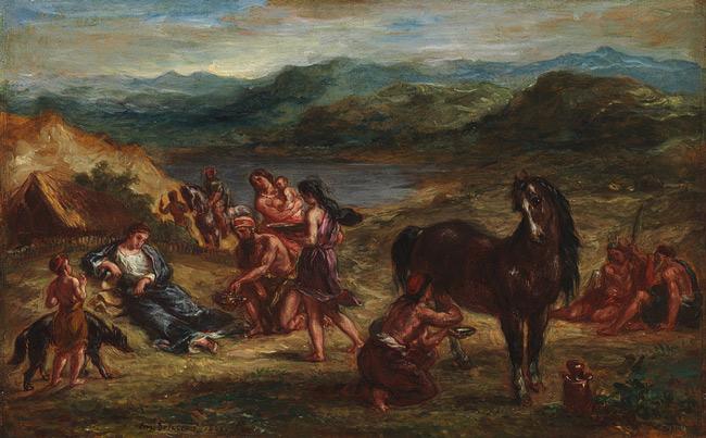 Eugene Delacroix Ovid among the Scythians oil painting picture